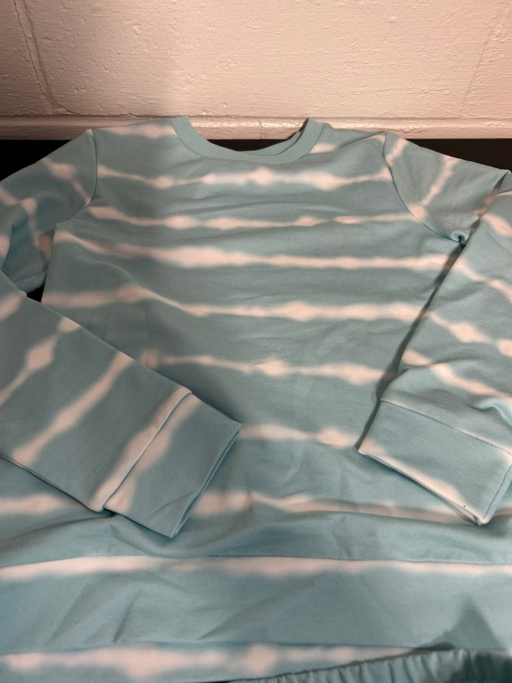 32 Degrees Kids Tie-Dye Lounge Set - Light Blue, White, Pink Accent - Picture 3 of 4
